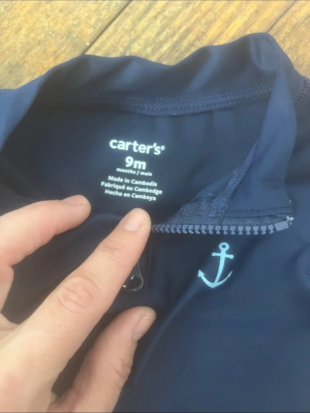 Baby Navy Anchor Rash Guard Swim Top 9months Carters